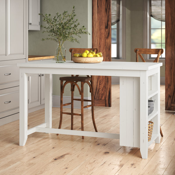 Laurel Foundry Modern Farmhouse Jarrod Solid Wood Kitchen Island